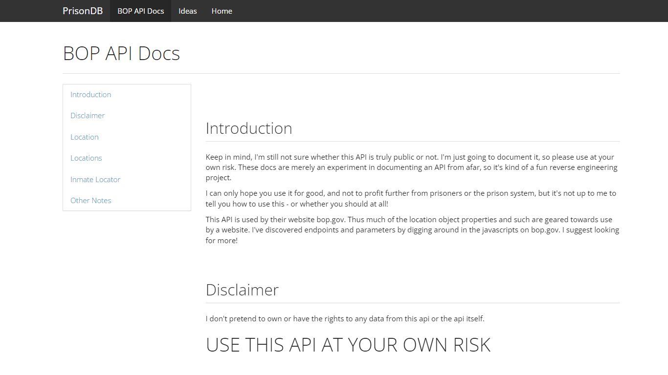 BOP API Docs | PrisonDB - GitHub Pages